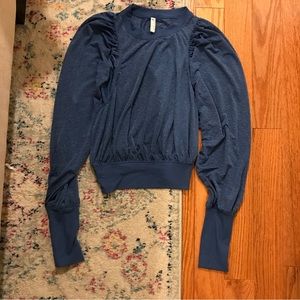 FREE PEOPLE Blue Long Sleeve (small)